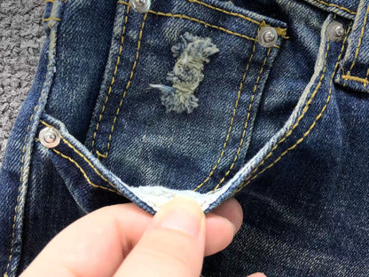 Calça AMIRI Vintage Logo Dark Denim