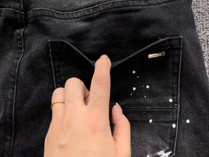 Calça AMIRI Paint Splatter Black
