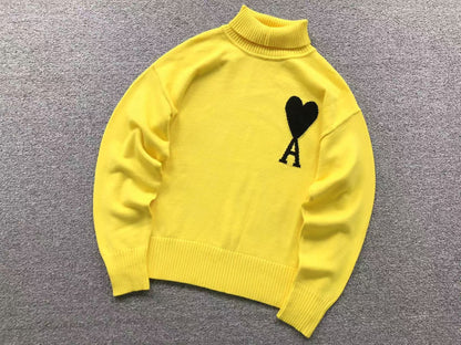 Suéter AMI Paris Gola Alta Coração