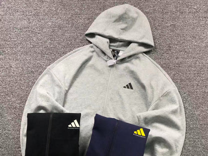 Moletom Adidas Basketball Back Logo Zip Hoodie