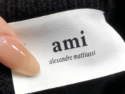 Suéter Cardigan AMI Paris Logo Embossed