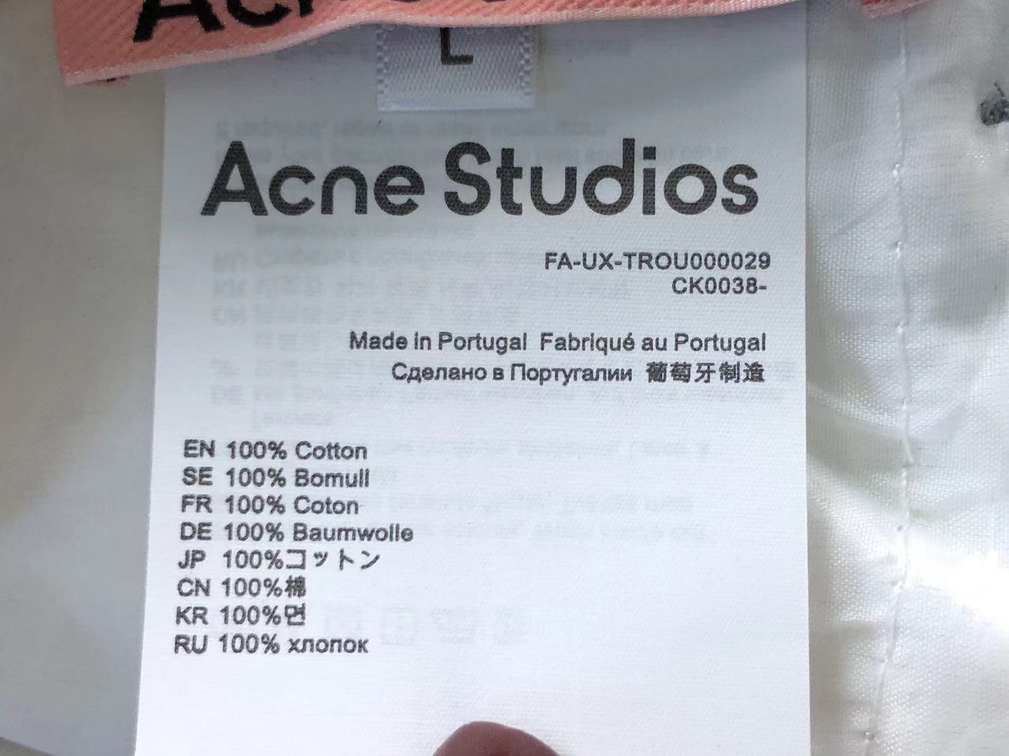Calça Acne Studios Ink Wash Cargo Denim