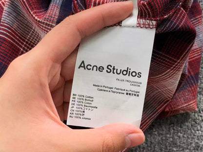 Conjunto Acne Studios Flannel Checkered set