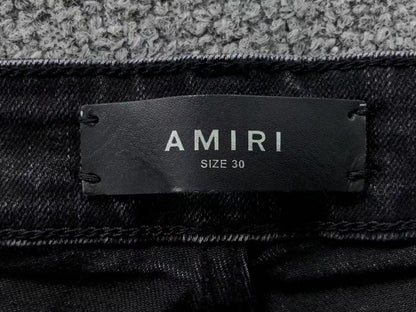 Calça AMIRI Hollywood Black Destroyed Denim