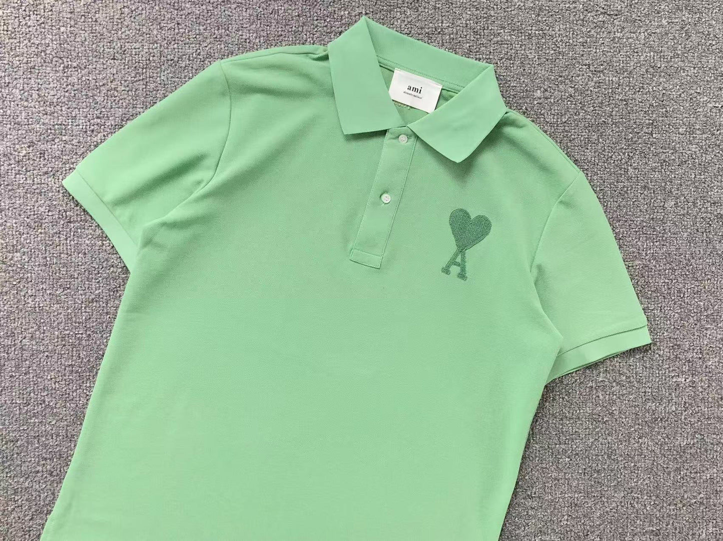Camisa Polo AMI Paris Big Heart Logo Classic