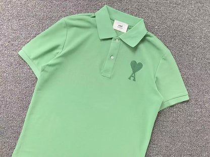 Camisa Polo AMI Paris Big Heart Logo Classic