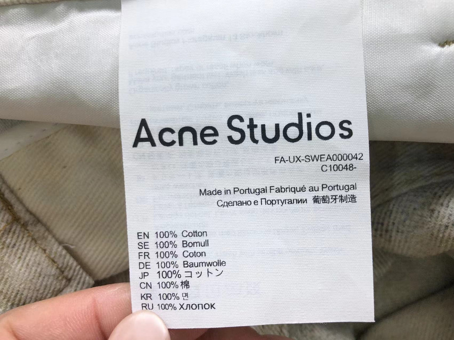 Calça Acne Studios Vintage Artifact Jeans