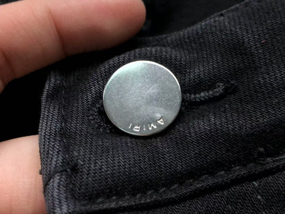 Calça AMIRI Bullet Hole Patch Black Denim