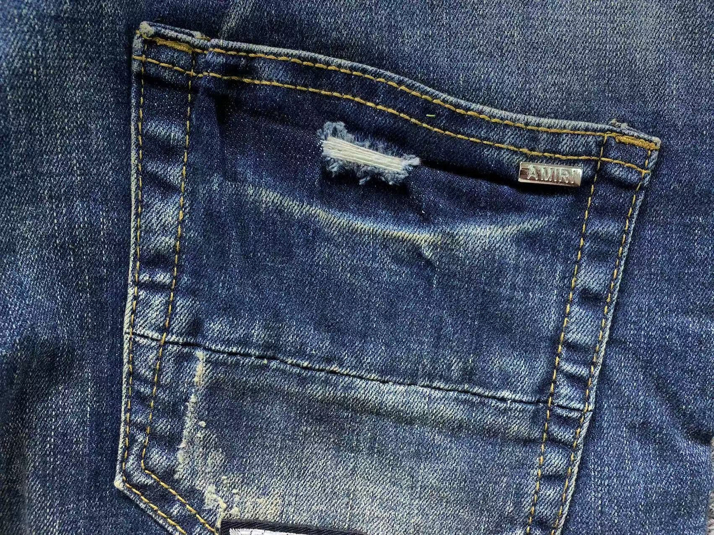 Calça AMIRI Vintage Logo Dark Denim