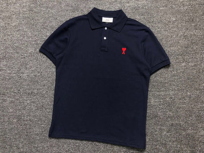 Camisa Polo AMI Paris Mini Heart Logo Classic
