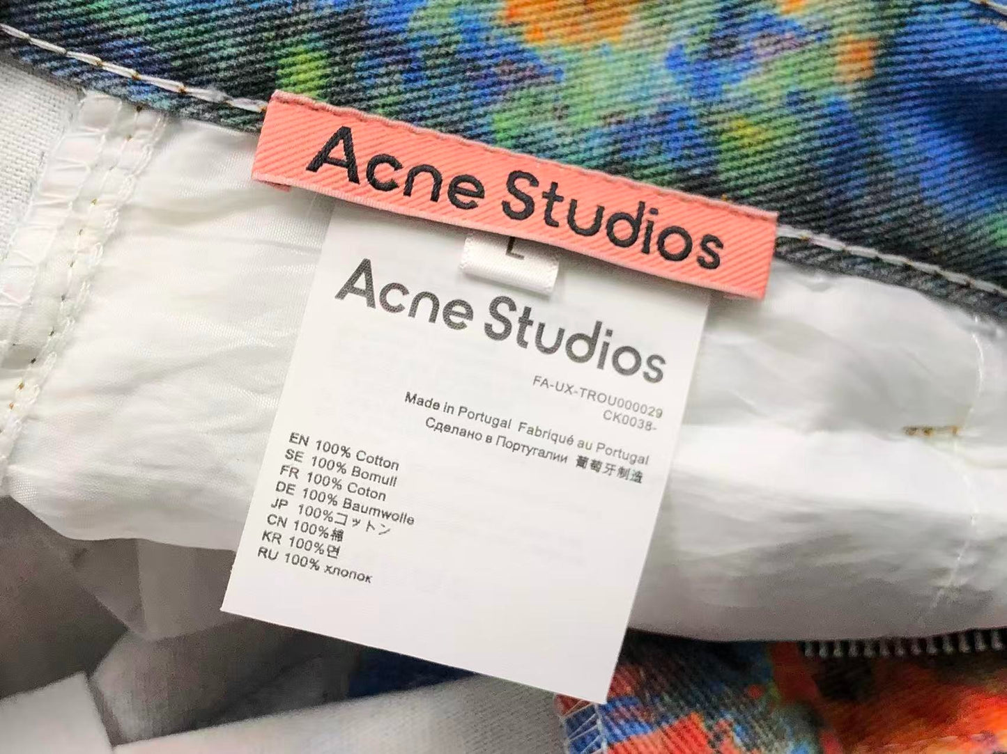 Calça Acne Studios Abstract Paint Denim