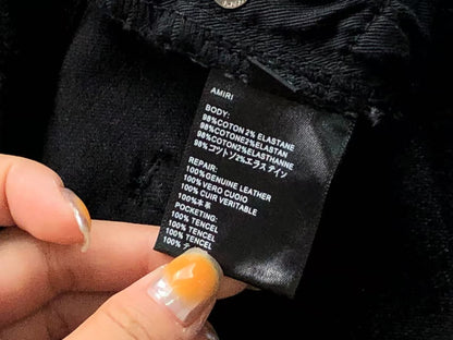 Calça AMIRI Star Logo Black Denim