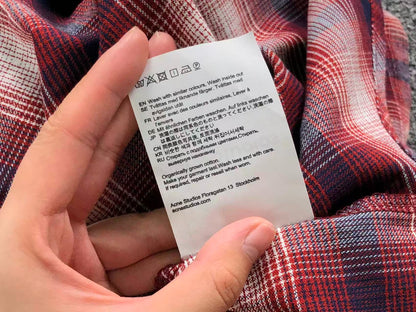 Conjunto Acne Studios Flannel Checkered set