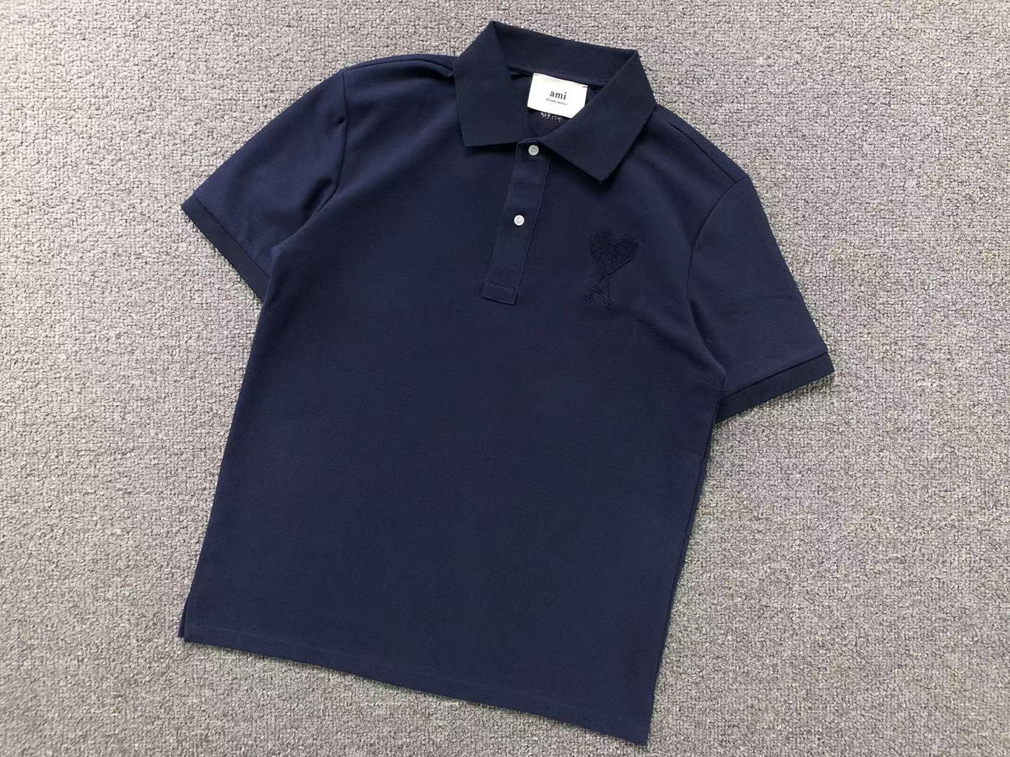 Camisa Polo AMI Paris Big Heart Logo Classic