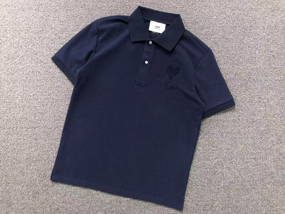 Camisa Polo AMI Paris Big Heart Logo Classic