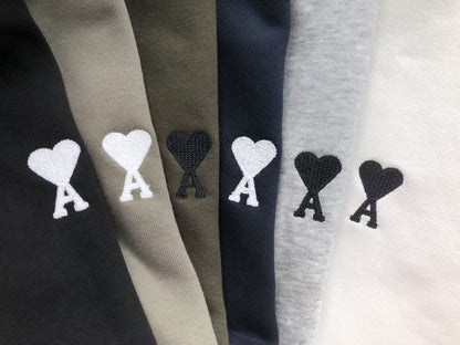 Moletom AMI Paris Hoodie com Zíper