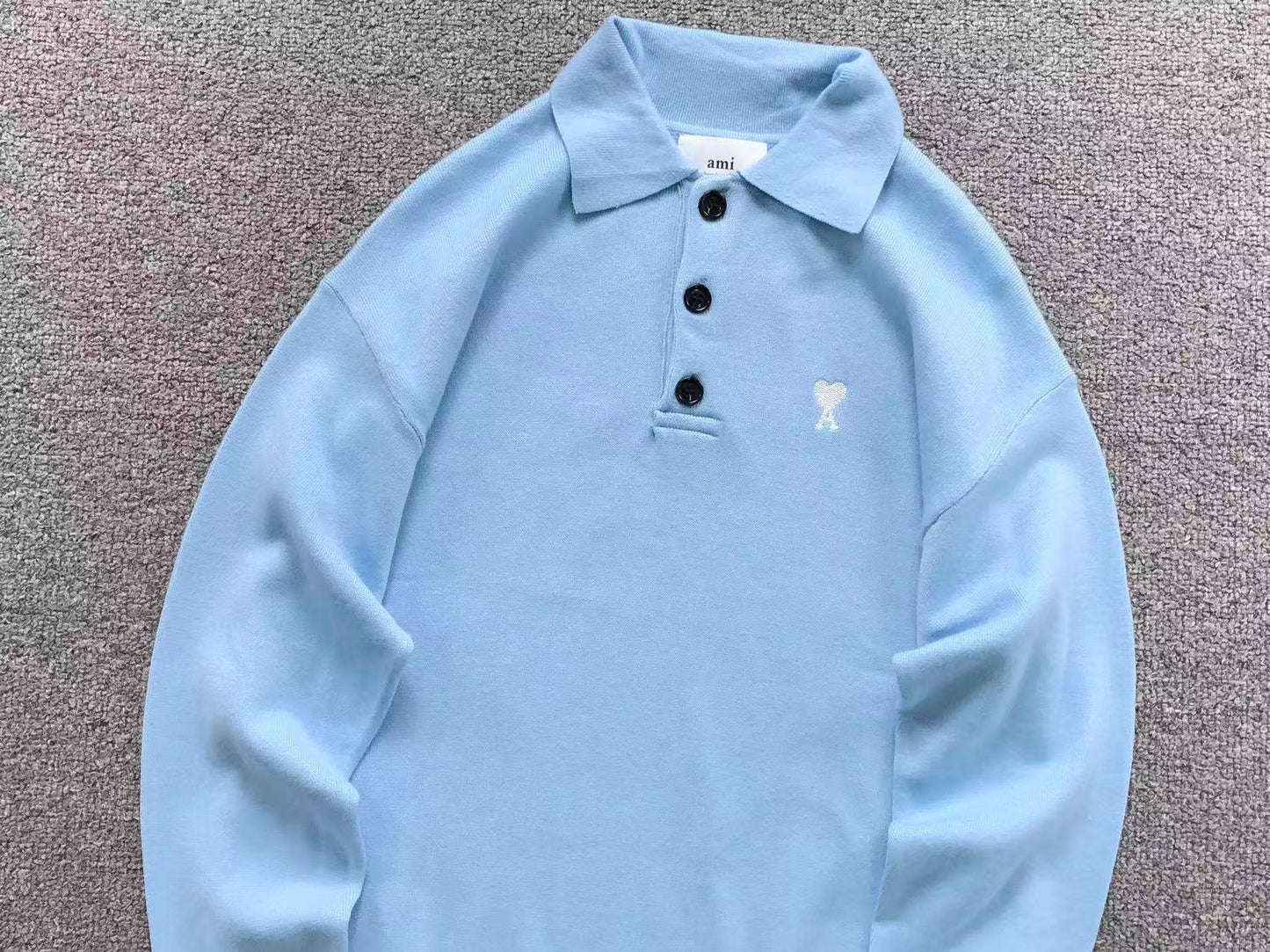 Suéter Polo AMI Paris Coração Minimal