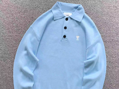Suéter Polo AMI Paris Coração Minimal