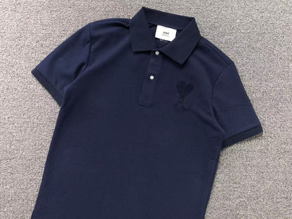 Camisa Polo AMI Paris Big Heart Logo Classic
