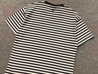 Camiseta AMI Paris Classic Heart Striped Tee