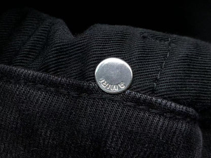 Calça AMIRI Logo Destroyed Black Denim