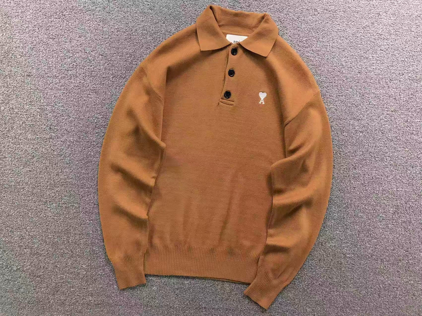 Suéter Polo AMI Paris Coração Minimal