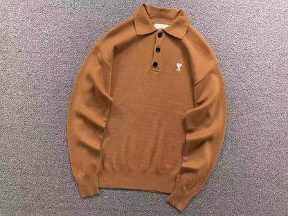 Suéter Polo AMI Paris Coração Minimal