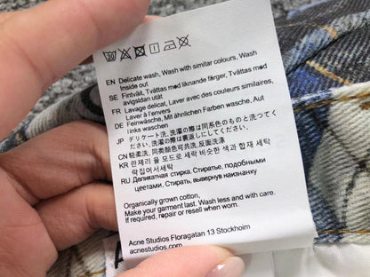 Calça Acne Studios Layered Flannel Denim
