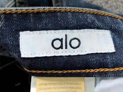 Calça ALO jeans reta azul estonado