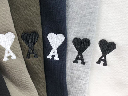 Moletom AMI Paris Hoodie com Zíper