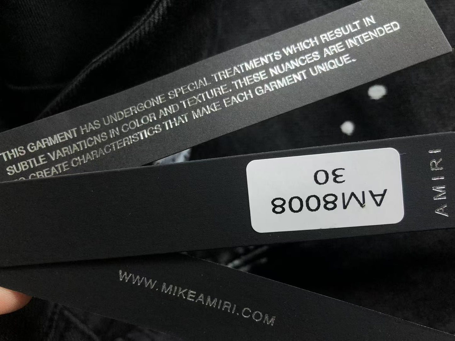 Calça AMIRI Patch Badge Black Denim