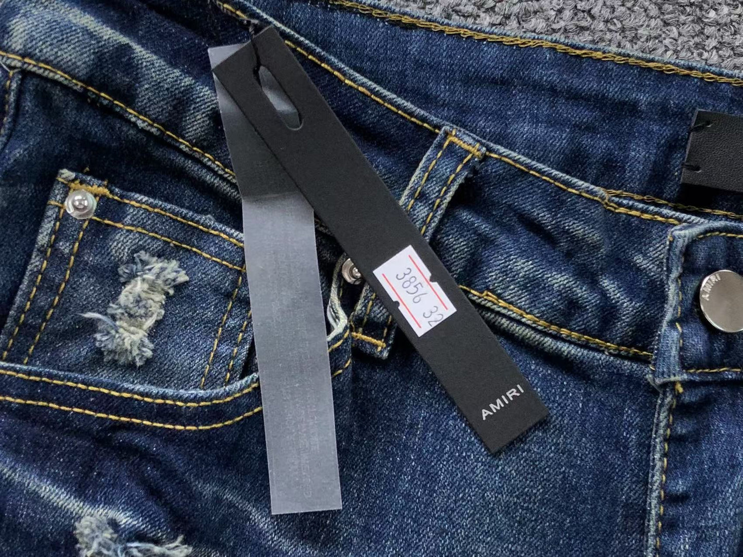 Calça AMIRI Vintage Logo Dark Denim