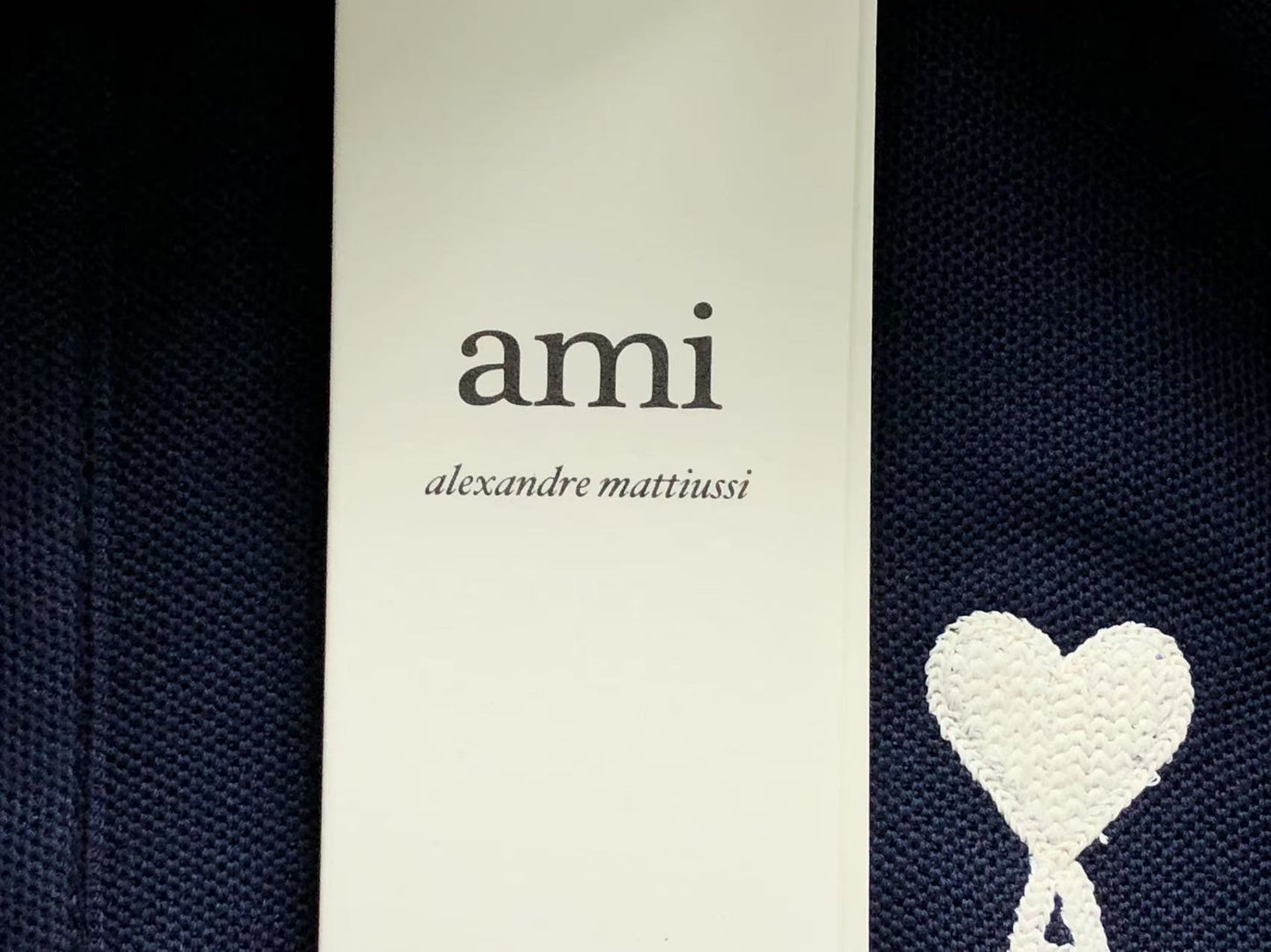 Camiseta Polo AMI Paris Mini Heart Logo Contrast Classic