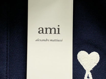 Camiseta Polo AMI Paris Mini Heart Logo Contrast Classic