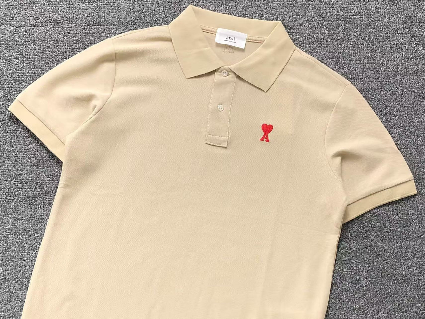 Camisa Polo AMI Paris Mini Heart Logo Classic