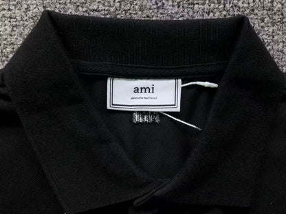 Camisa Polo AMI Paris Heart Logo Classi