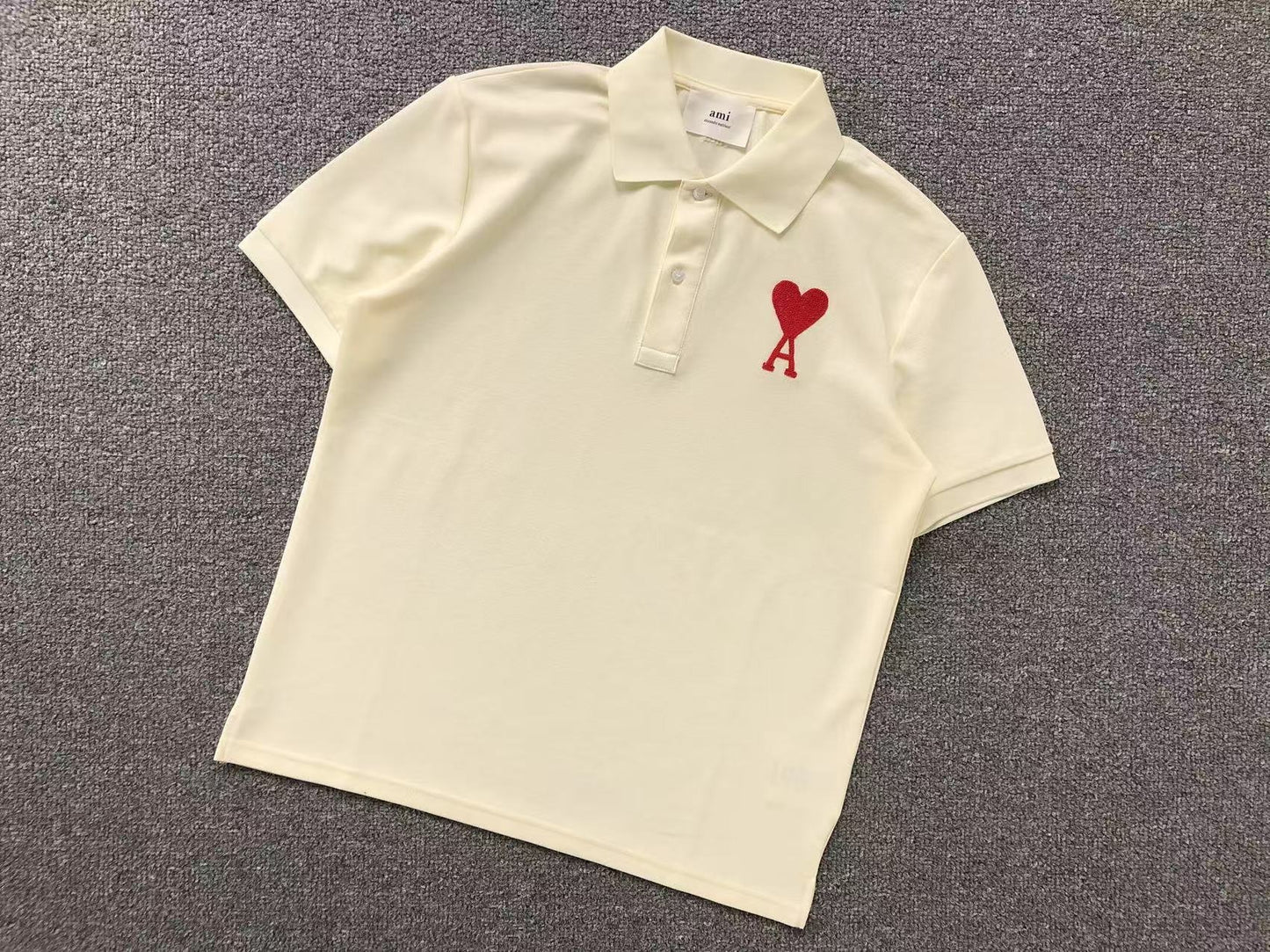 Camisa Polo AMI Paris Big Heart Logo Classic