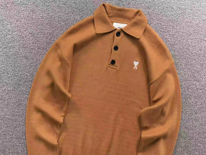 Suéter Polo AMI Paris Coração Minimal