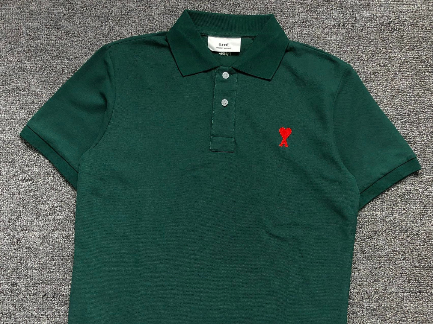 Camisa Polo AMI Paris Mini Heart Logo Classic