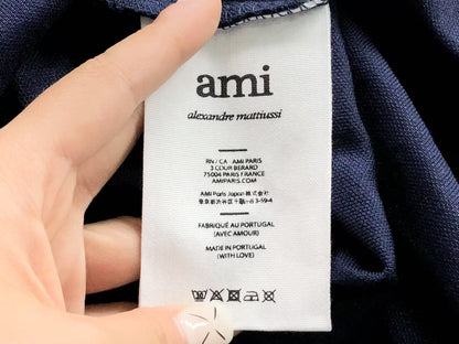 Camiseta Polo AMI Paris Mini Heart Logo Contrast Classic