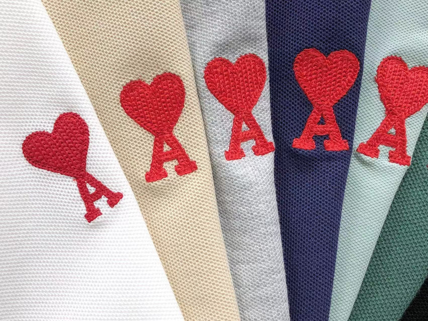 Camisa Polo AMI Paris Mini Heart Logo Classic