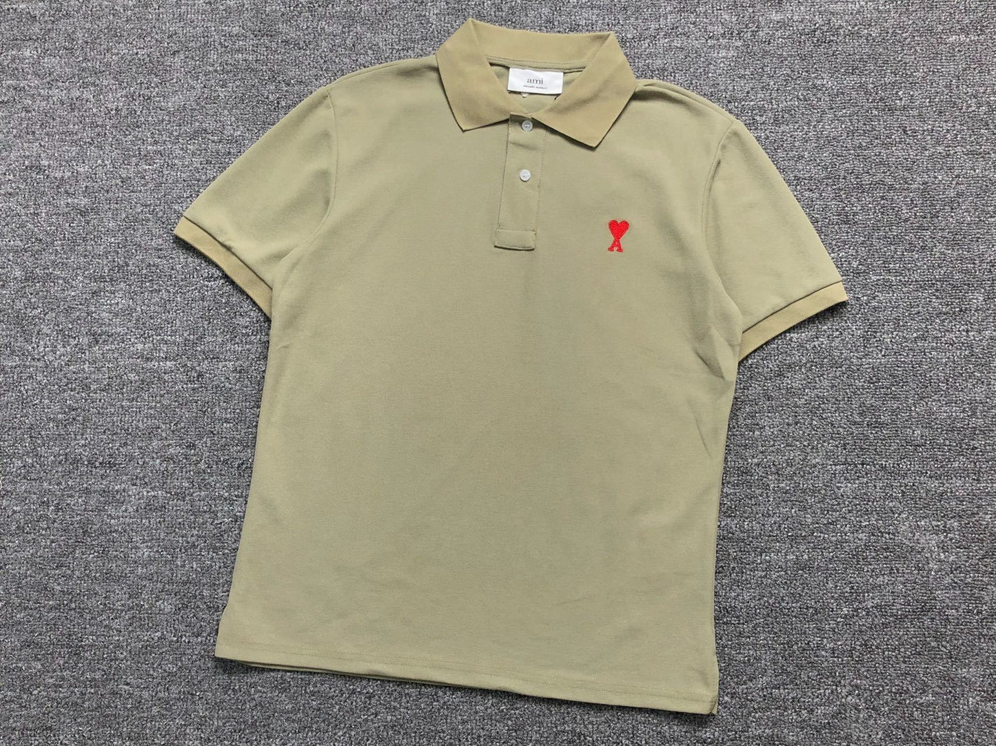 Camisa Polo AMI Paris Mini Heart Logo Classic