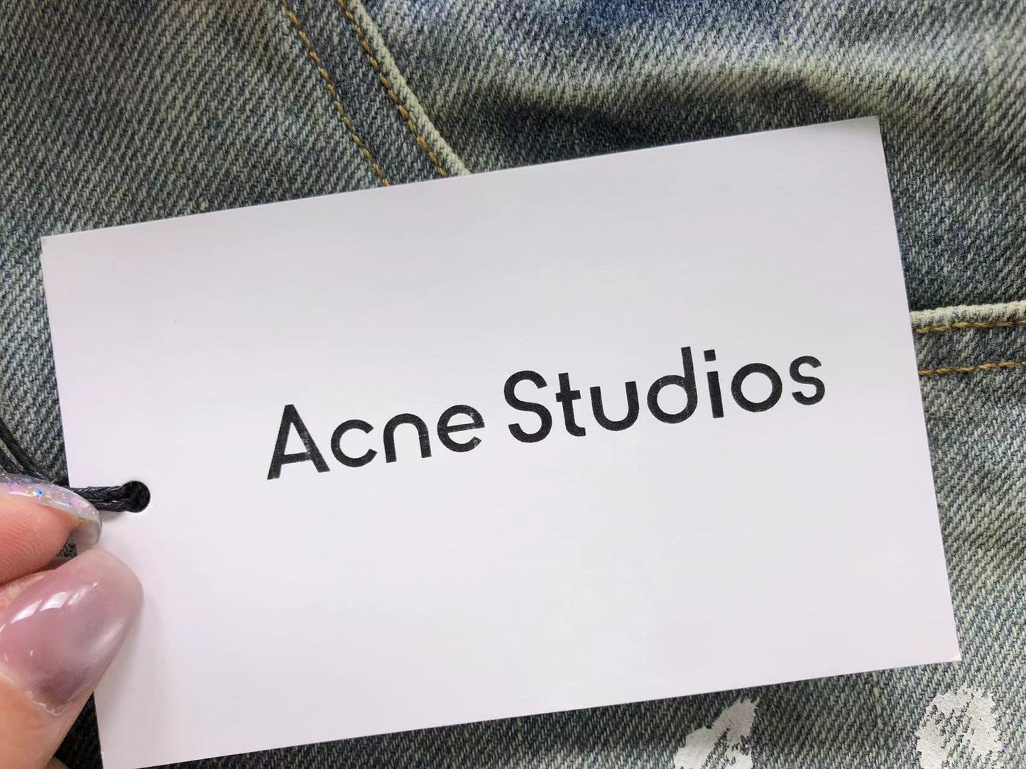 Short Acne Studios Workwear Ink Splatter
