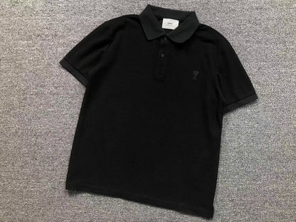 Camiseta Polo AMI Paris Piquet Logo Coração