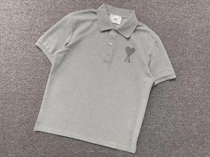 Camisa Polo AMI Paris Big Heart Logo Classic