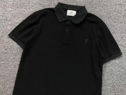 Camiseta Polo AMI Paris Piquet Logo Coração