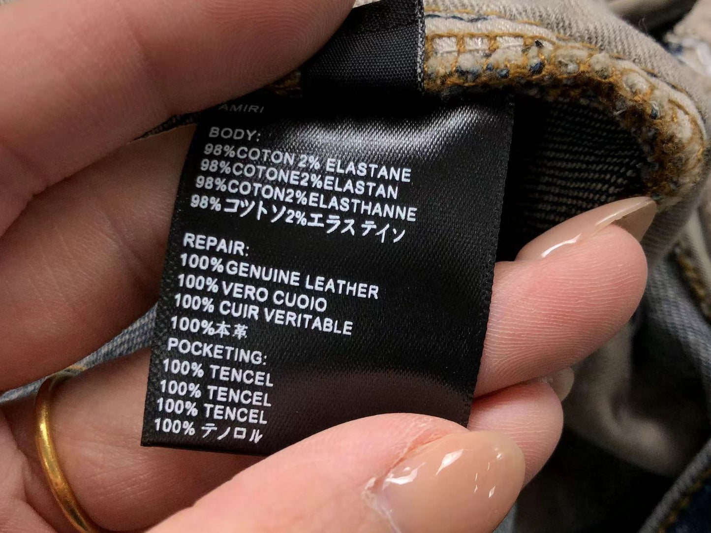 Calça AMIRI Vintage Logo Washed Denim