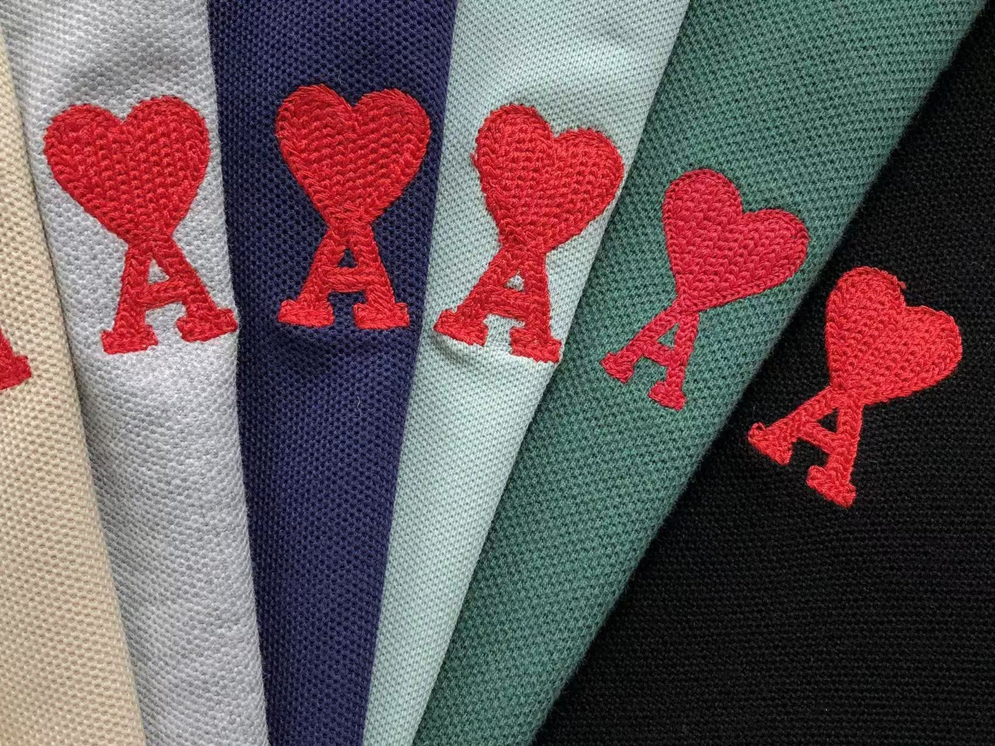 Camisa Polo AMI Paris Mini Heart Logo Classic