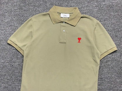 Camisa Polo AMI Paris Mini Heart Logo Classic
