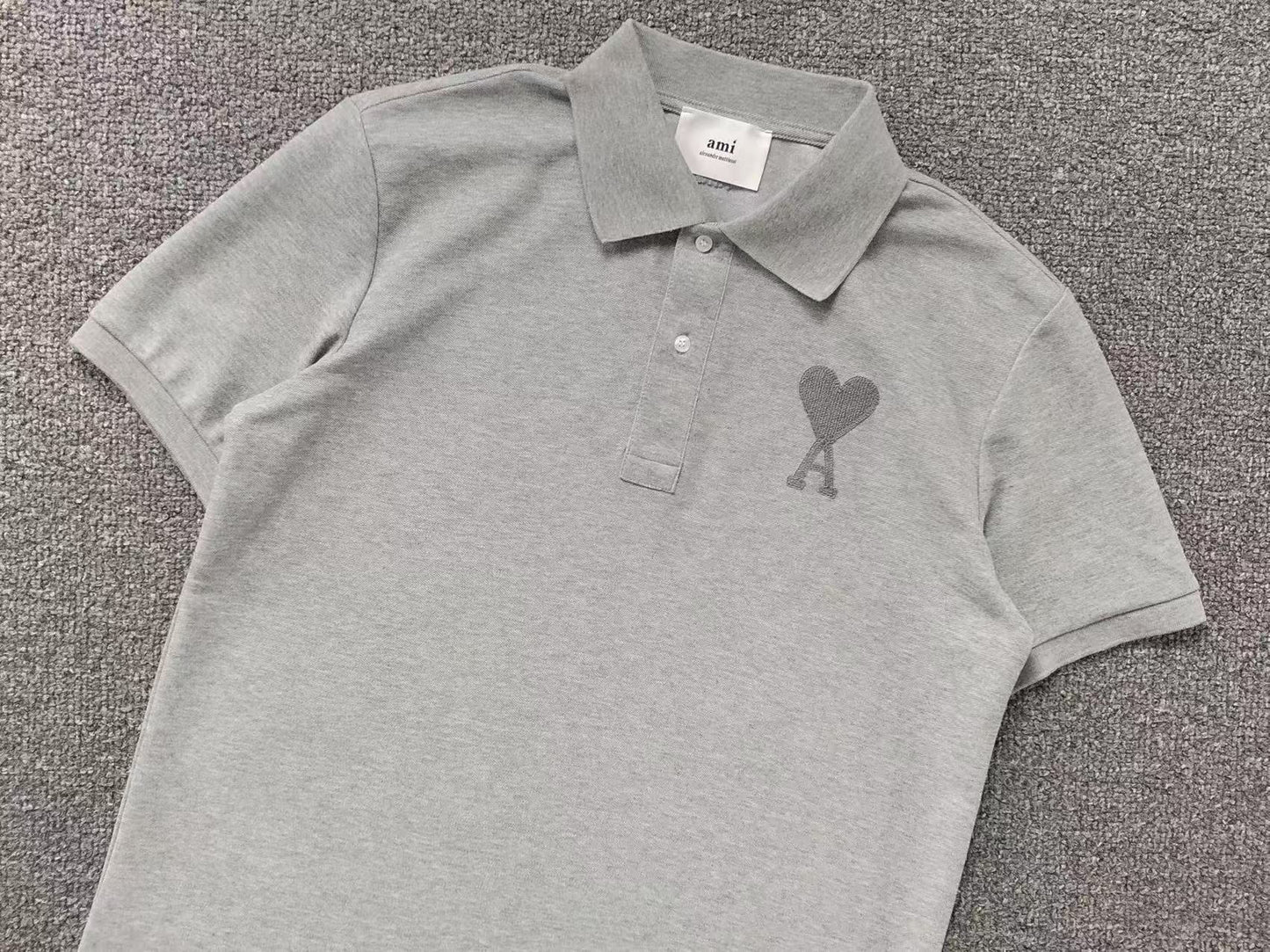 Camisa Polo AMI Paris Big Heart Logo Classic